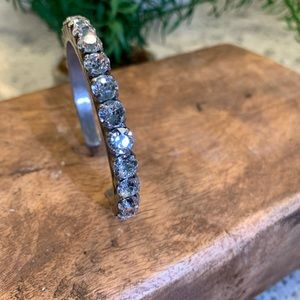 Sorrelli Cuff Bracelet clear crystals in silver